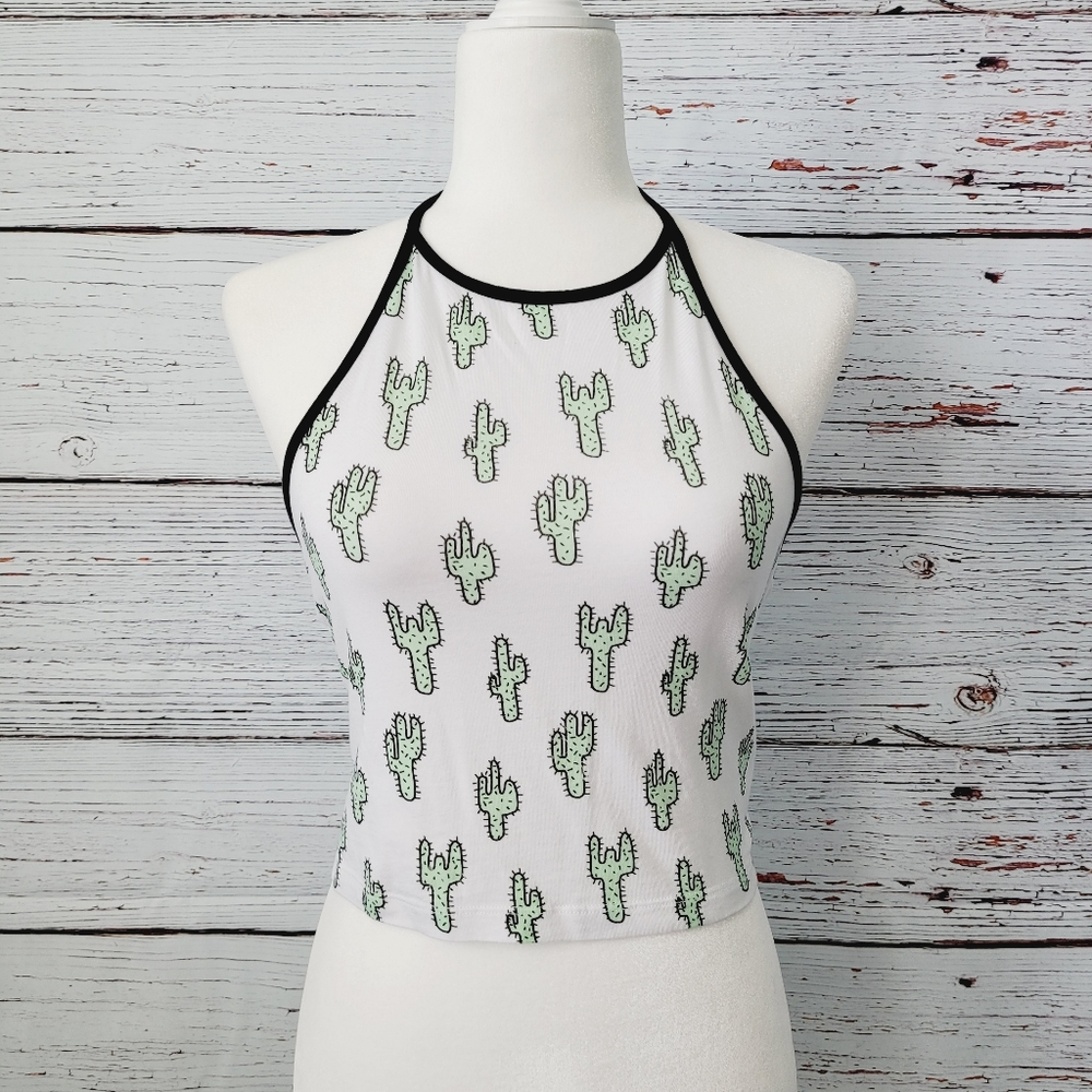 Forever21 Cactus Halter Crop Top